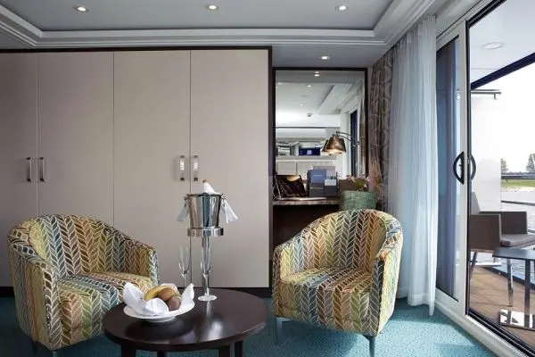 Spacious cruise suite room