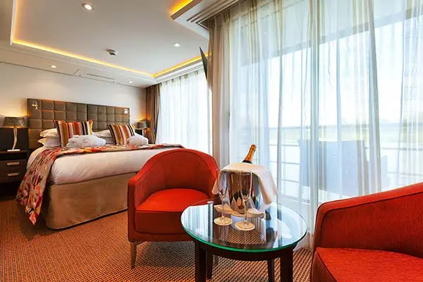 Spacious cruise suite room