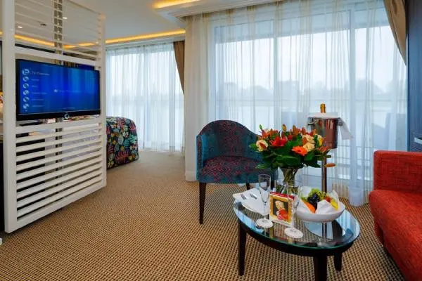 Spacious cruise suite room