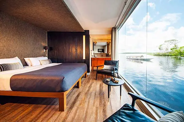 Spacious cruise suite room
