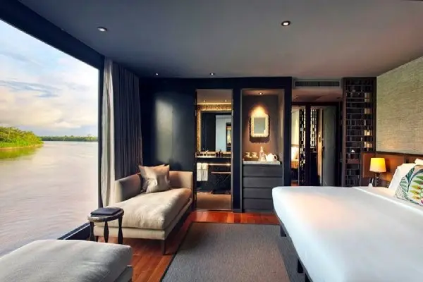 Spacious cruise suite room