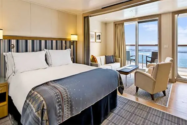 Spacious cruise suite room