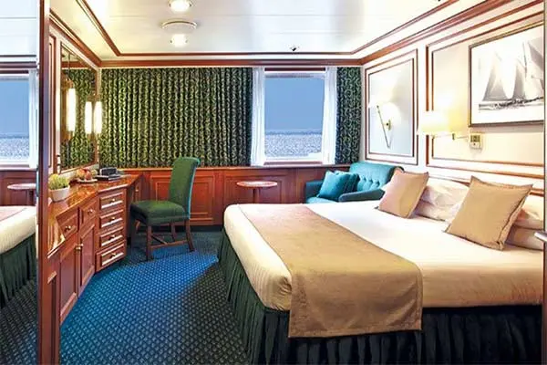 Spacious cruise suite room