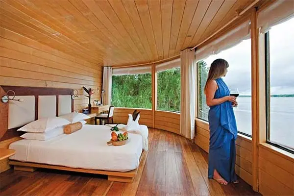 Spacious cruise suite room