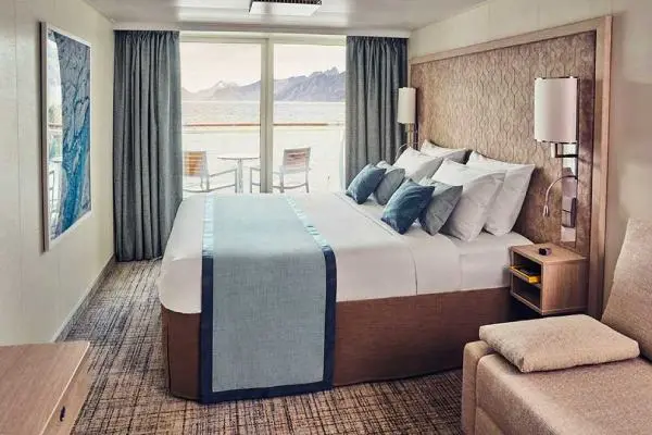 Spacious cruise suite room