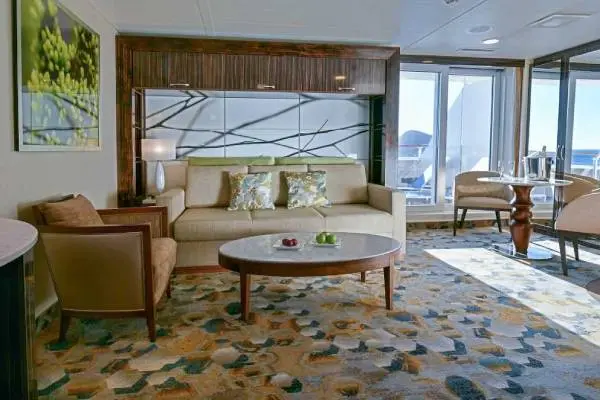 Spacious cruise suite room