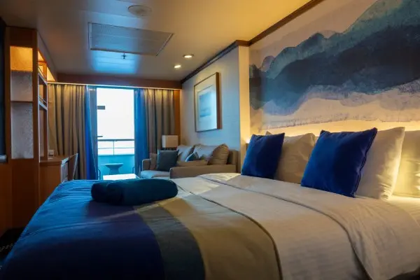 Spacious cruise suite room