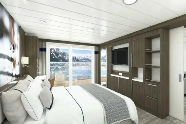 Spacious cruise suite room