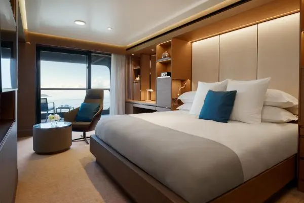 Spacious cruise suite room