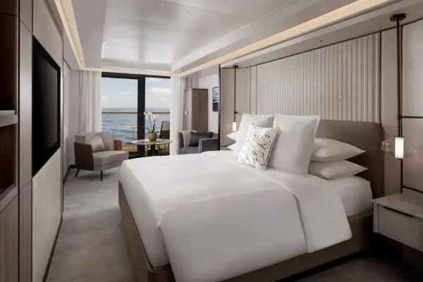 Spacious cruise suite room