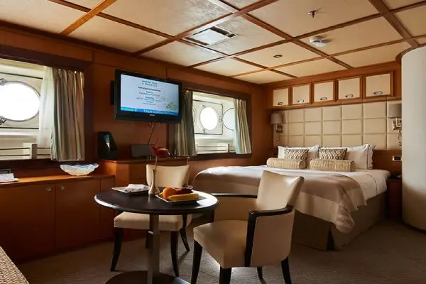 Spacious cruise suite room