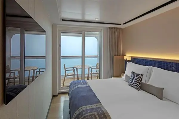 Spacious cruise suite room