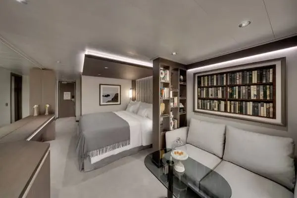 Spacious cruise suite room