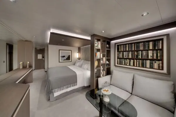 Spacious cruise suite room