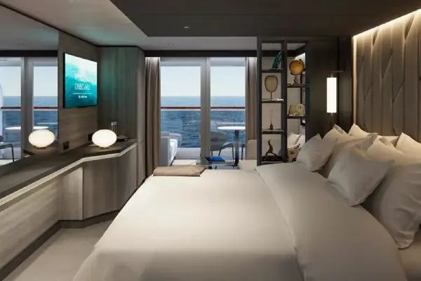 Spacious cruise suite room