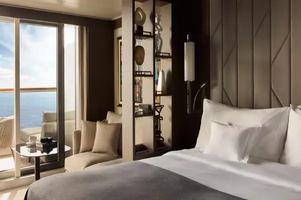 Spacious cruise suite room