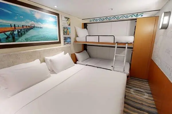 Cozy cruise cabin interior