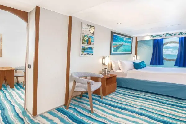 Spacious cruise suite room