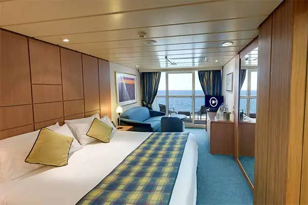 Spacious cruise suite room