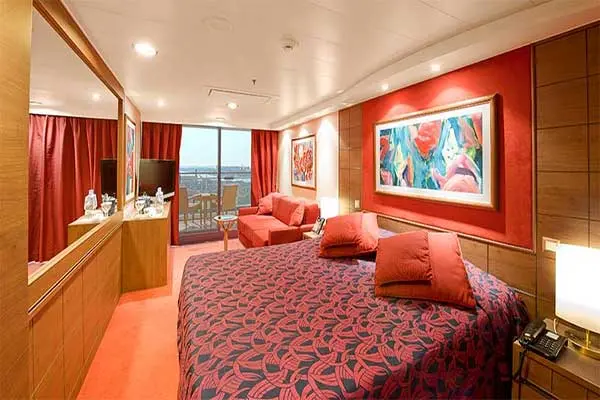 Spacious cruise suite room