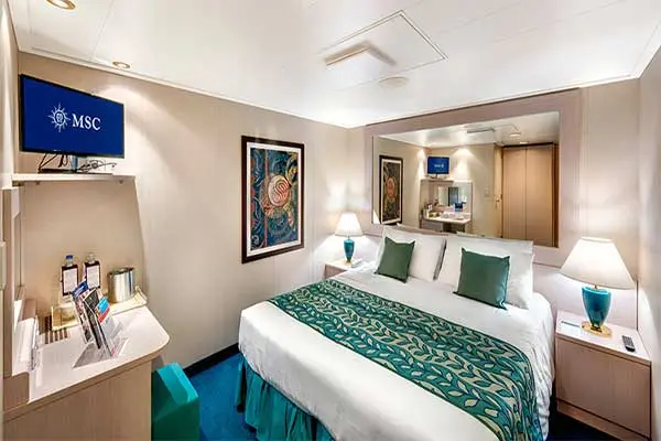 Cozy cruise cabin interior
