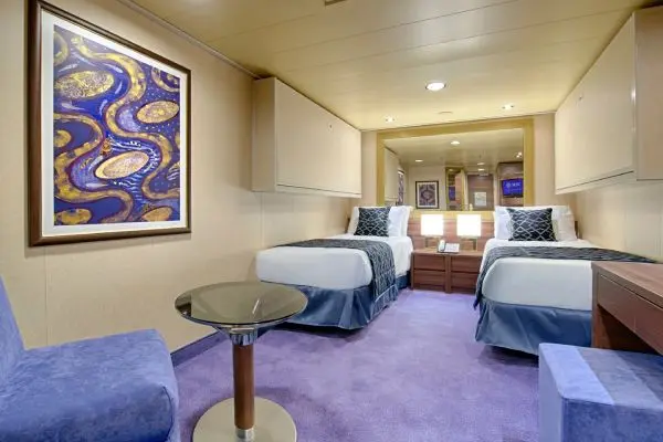 Cozy cruise cabin interior