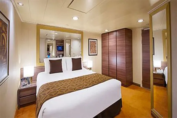 Cozy cruise cabin interior