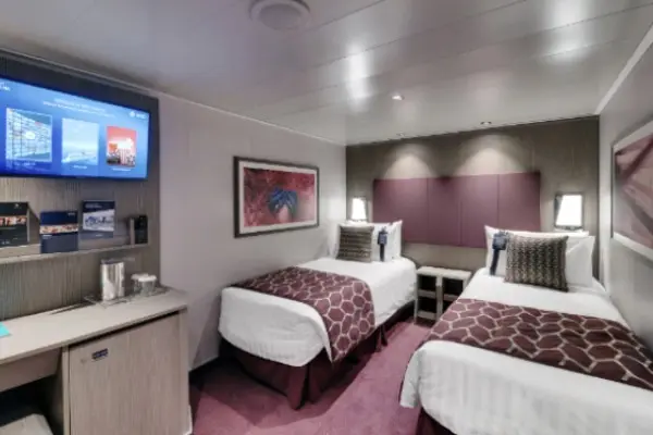 Cozy cruise cabin interior