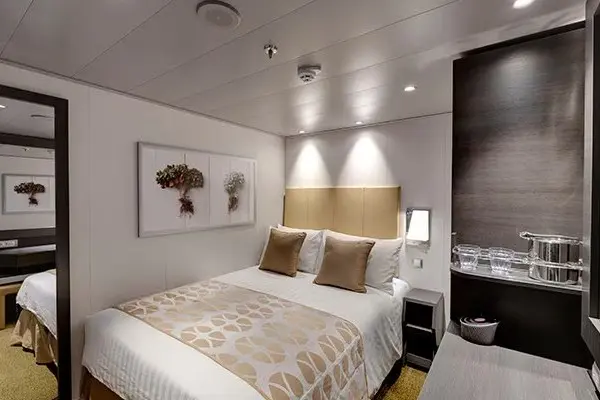 Cozy cruise cabin interior