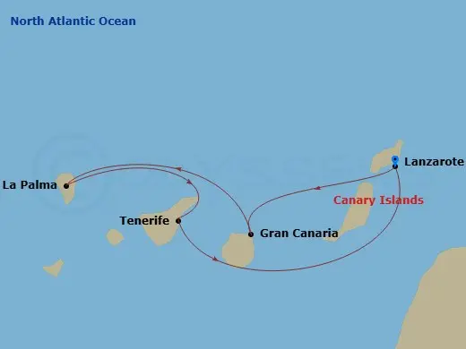 Itinerary schematic diagram