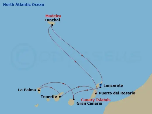 Itinerary schematic diagram