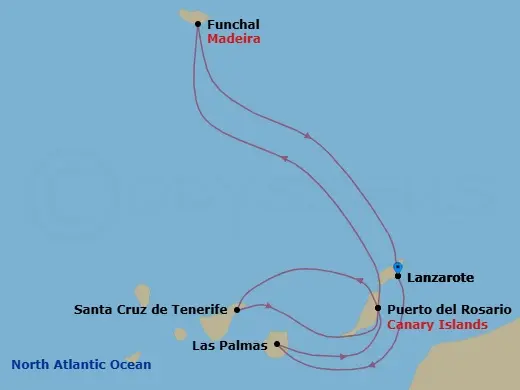 Itinerary schematic diagram