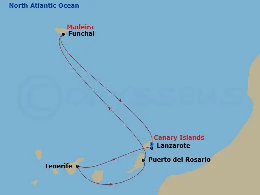 Itinerary schematic diagram