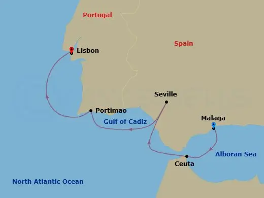 Itinerary schematic diagram