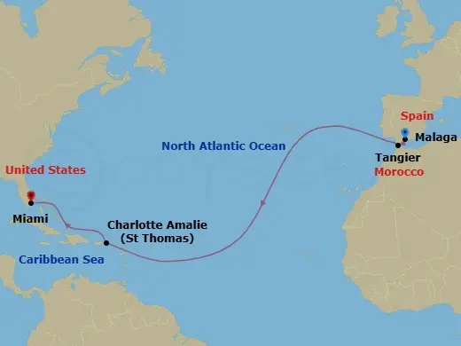 Itinerary schematic diagram