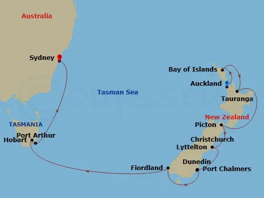 Itinerary schematic diagram