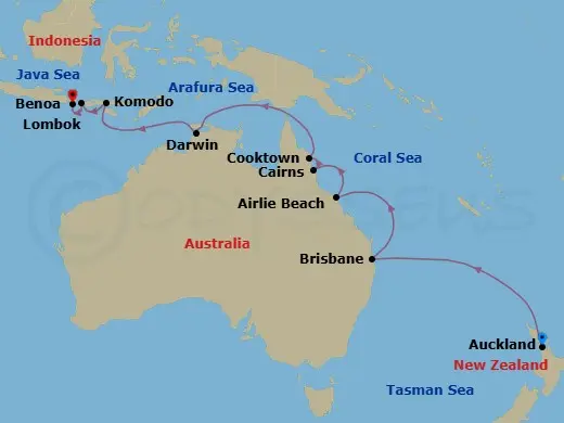 Itinerary schematic diagram
