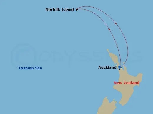 Itinerary schematic diagram
