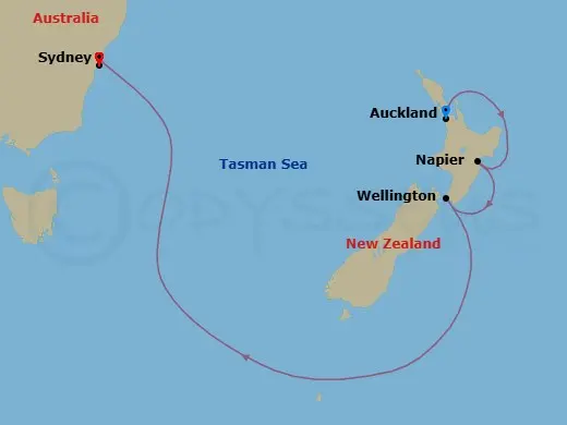 Itinerary schematic diagram