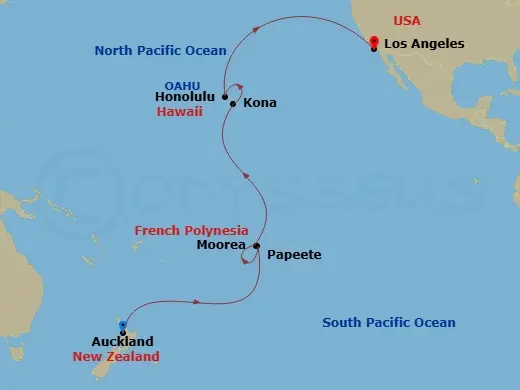 Itinerary schematic diagram
