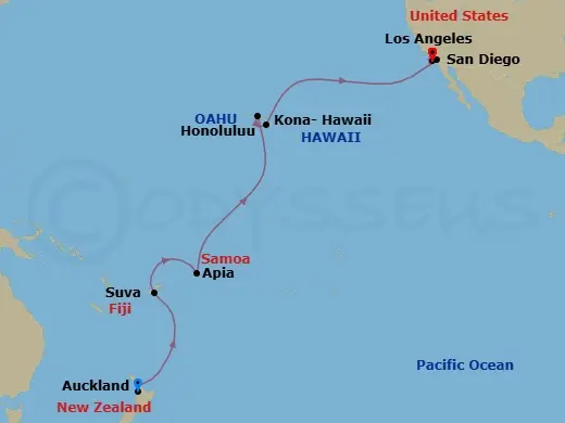 Itinerary schematic diagram