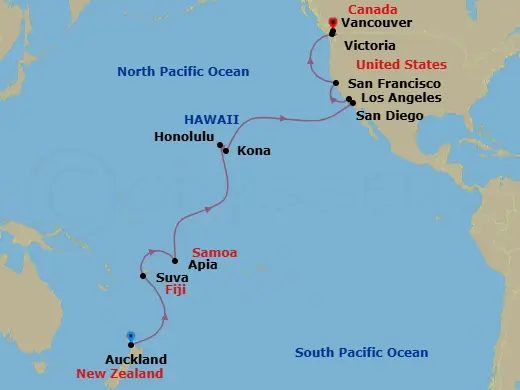 Itinerary schematic diagram