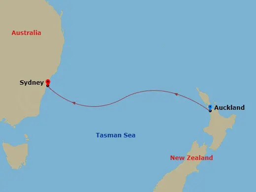 Itinerary schematic diagram