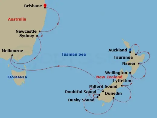 Itinerary schematic diagram