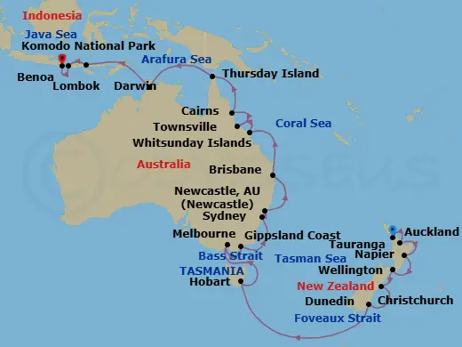Itinerary schematic diagram