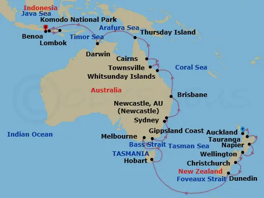 Itinerary schematic diagram