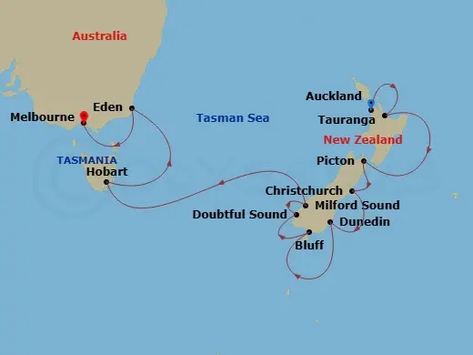 Itinerary schematic diagram