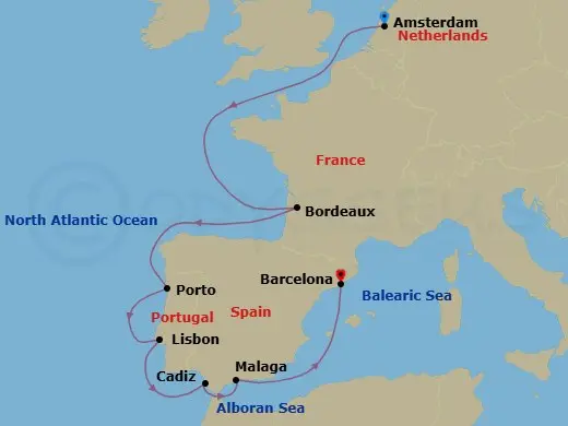 Itinerary schematic diagram