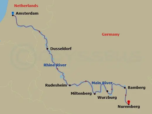 Itinerary schematic diagram