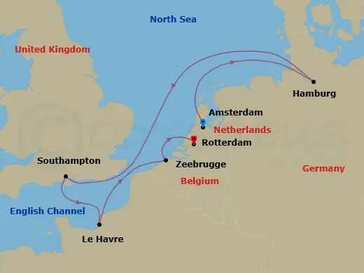 Itinerary schematic diagram